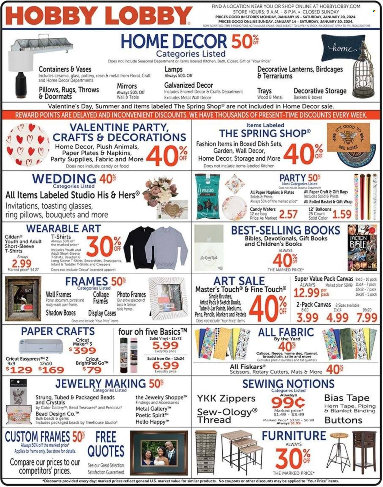 Hobby Lobby Weekly Ad Flyer Specials January 14 to January 20, 2024
