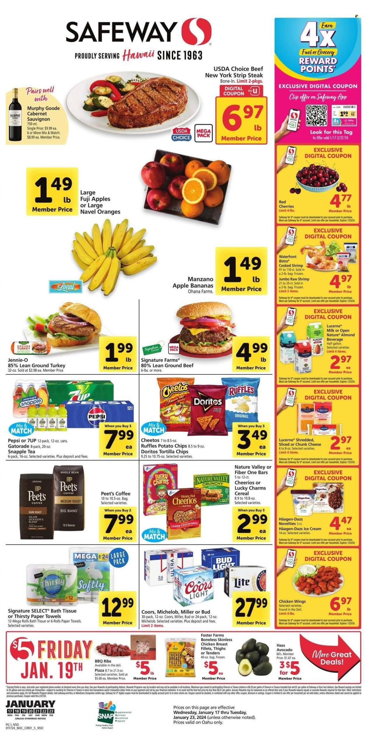 Safeway (HI) Weekly Ad Flyer Specials January 17 to January 23, 2024