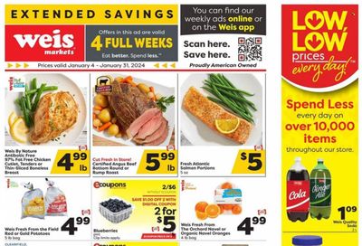Weis (MD, NY, PA) Weekly Ad Flyer Specials January 4 to January 31, 2024