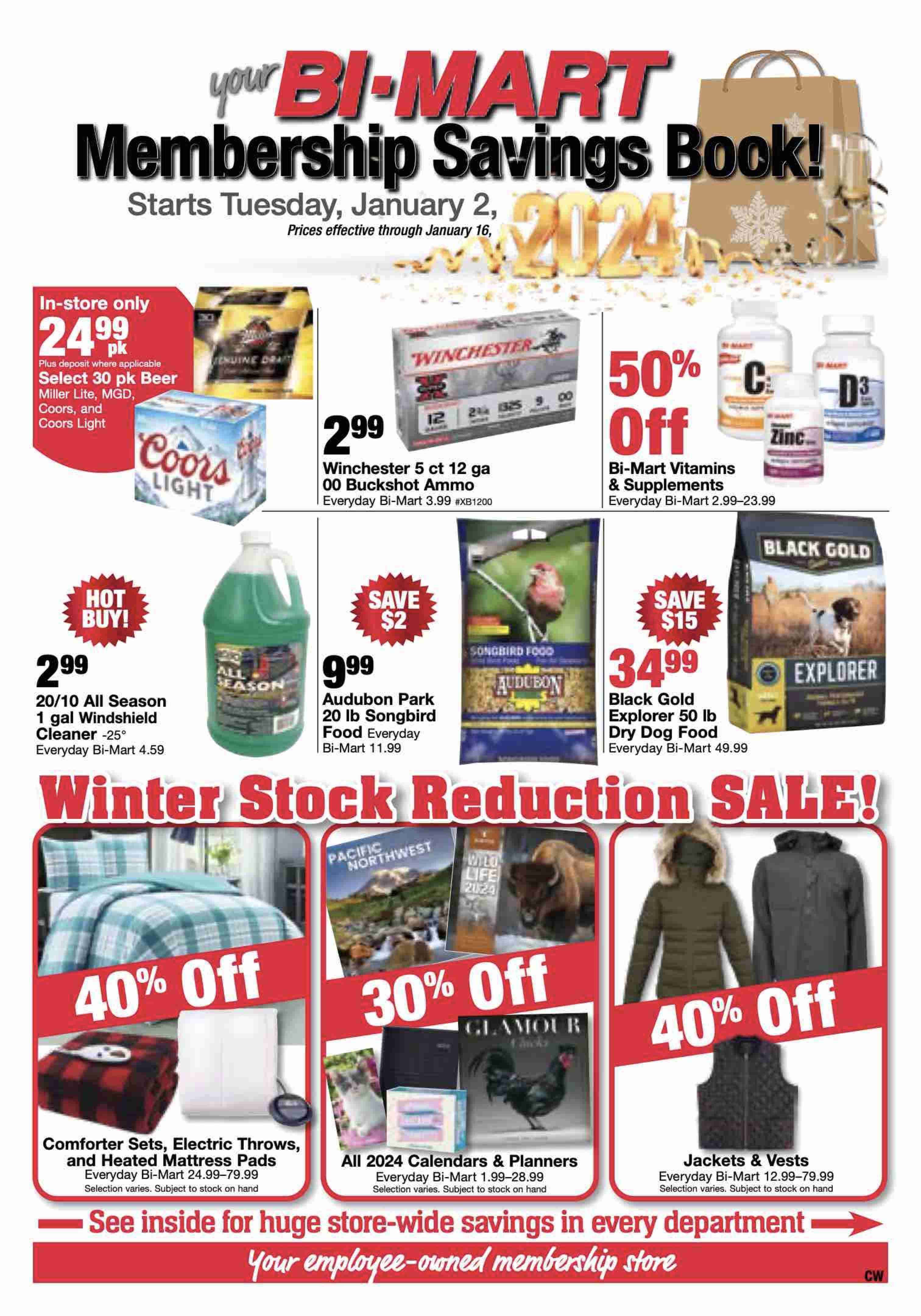 Bi-Mart (ID, OR, WA) Weekly Ad Flyer Specials January 2 to January 16, 2024