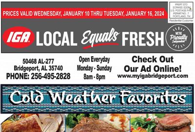 IGA (50) Weekly Ad Flyer Specials January 10 to January 16, 2024