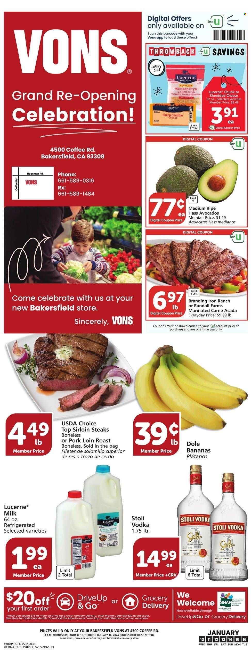 Vons (CA) Weekly Ad Flyer Specials January 10 to January 16, 2024