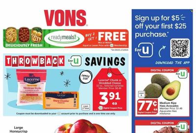 Vons (CA) Weekly Ad Flyer Specials January 10 to January 16, 2024