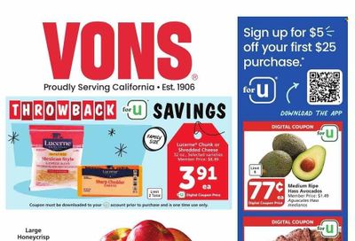 Vons (CA) Weekly Ad Flyer Specials January 10 to January 16, 2024