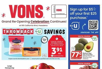 Vons (CA) Weekly Ad Flyer Specials January 10 to January 16, 2024