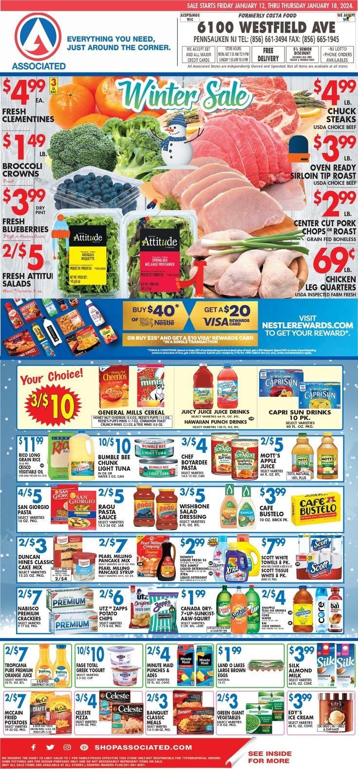 Associated Supermarkets (NY) Weekly Ad Flyer Specials January 12 to January 18, 2024