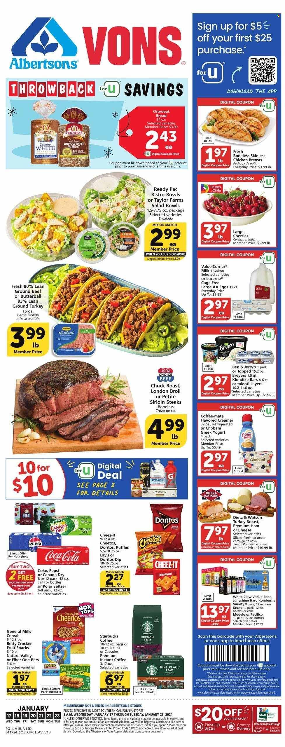 Vons (CA) Weekly Ad Flyer Specials January 17 to January 23, 2024