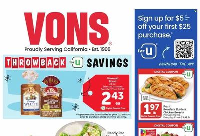 Vons (CA) Weekly Ad Flyer Specials January 17 to January 23, 2024