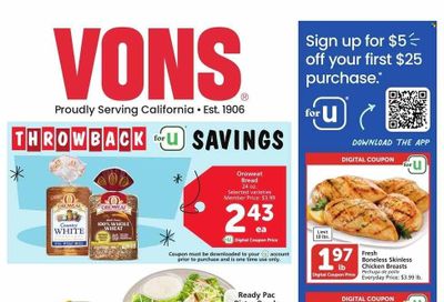 Vons (CA) Weekly Ad Flyer Specials January 17 to January 23, 2024
