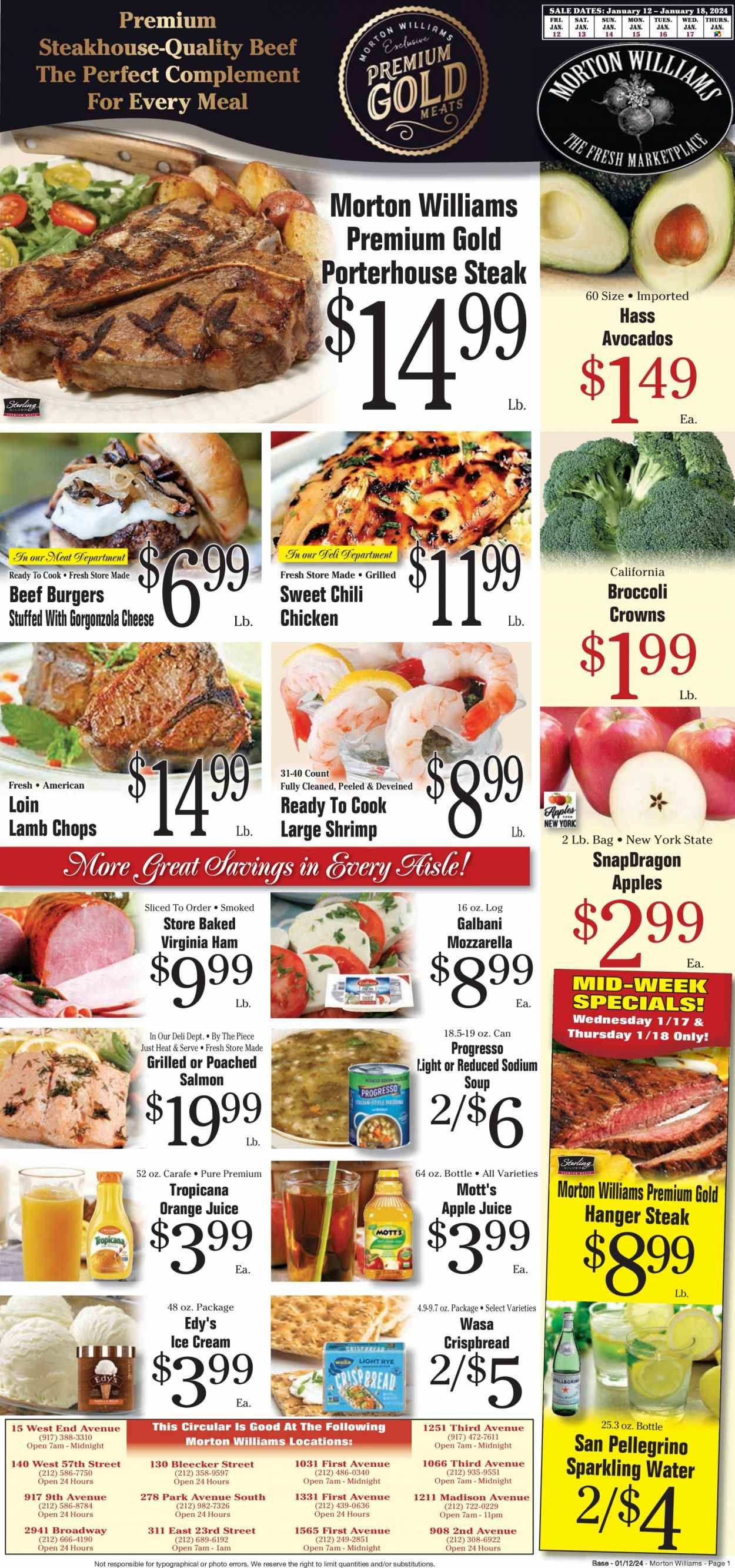 Morton Williams (NY) Weekly Ad Flyer Specials January 12 to January 18, 2024