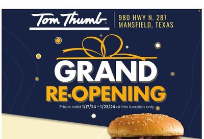 Tom Thumb (TX) Weekly Ad Flyer Specials January 17 to January 23, 2024