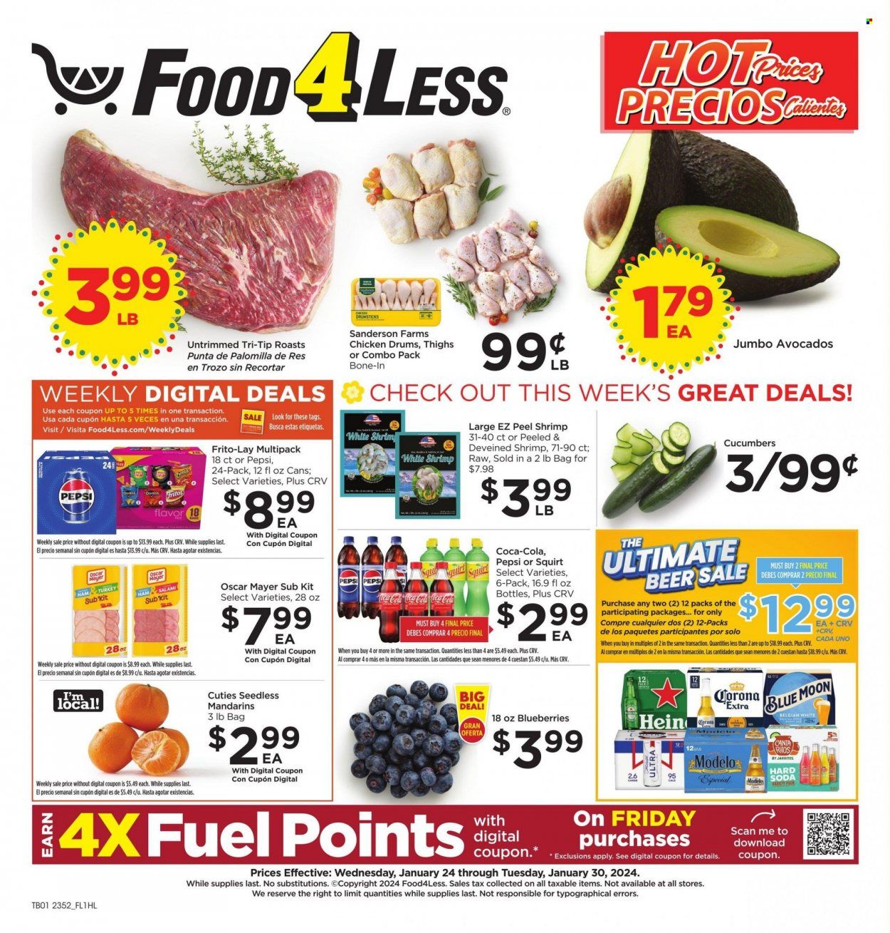 Food 4 Less (CA) Weekly Ad Flyer Specials January 24 to January 30, 2024