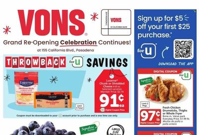 Vons (CA) Weekly Ad Flyer Specials January 24 to January 30, 2024