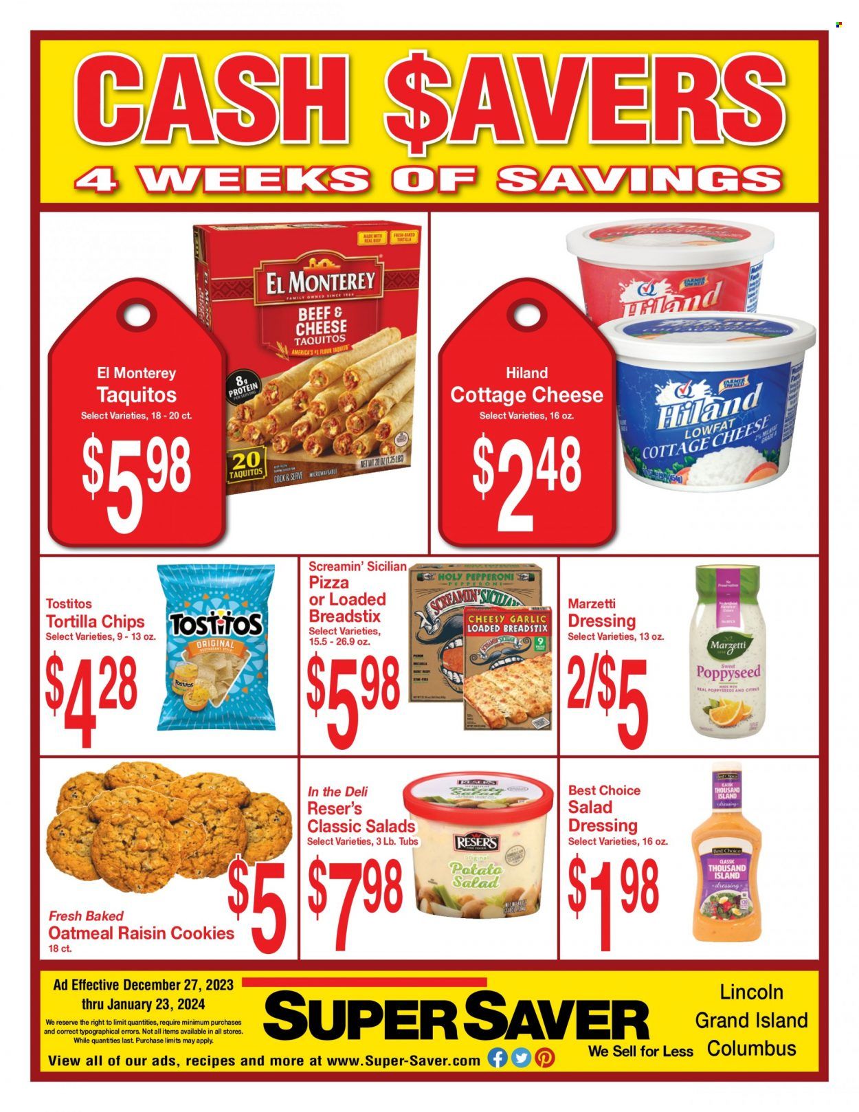 Super Saver Weekly Ad Flyer Specials December 27 to January 23, 2024