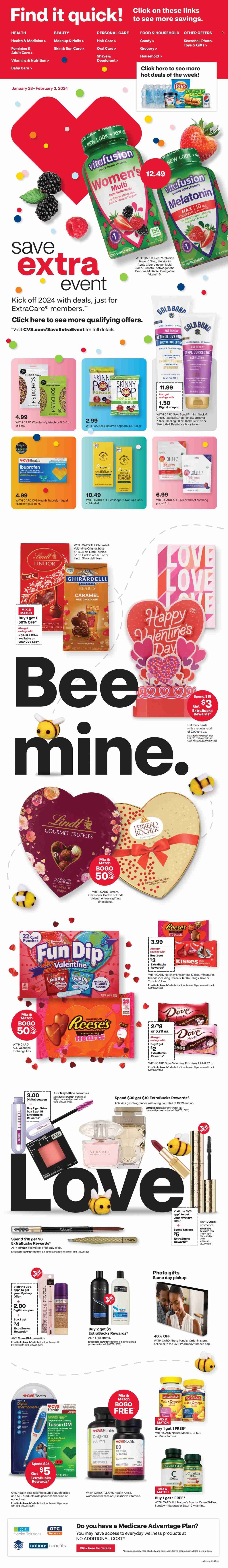 CVS Pharmacy Weekly Ad Flyer Specials January 28 to February 3, 2024