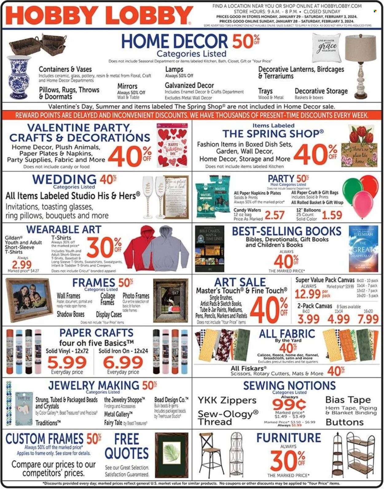 Hobby Lobby Weekly Ad Flyer Specials January 28 to February 3, 2024