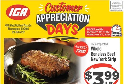 IGA (IN) Weekly Ad Flyer Specials January 31 to February 6, 2024