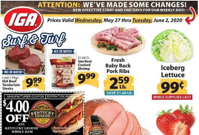 IGA (Kentucky) Weekly Ad & Flyer May 27 to June 2