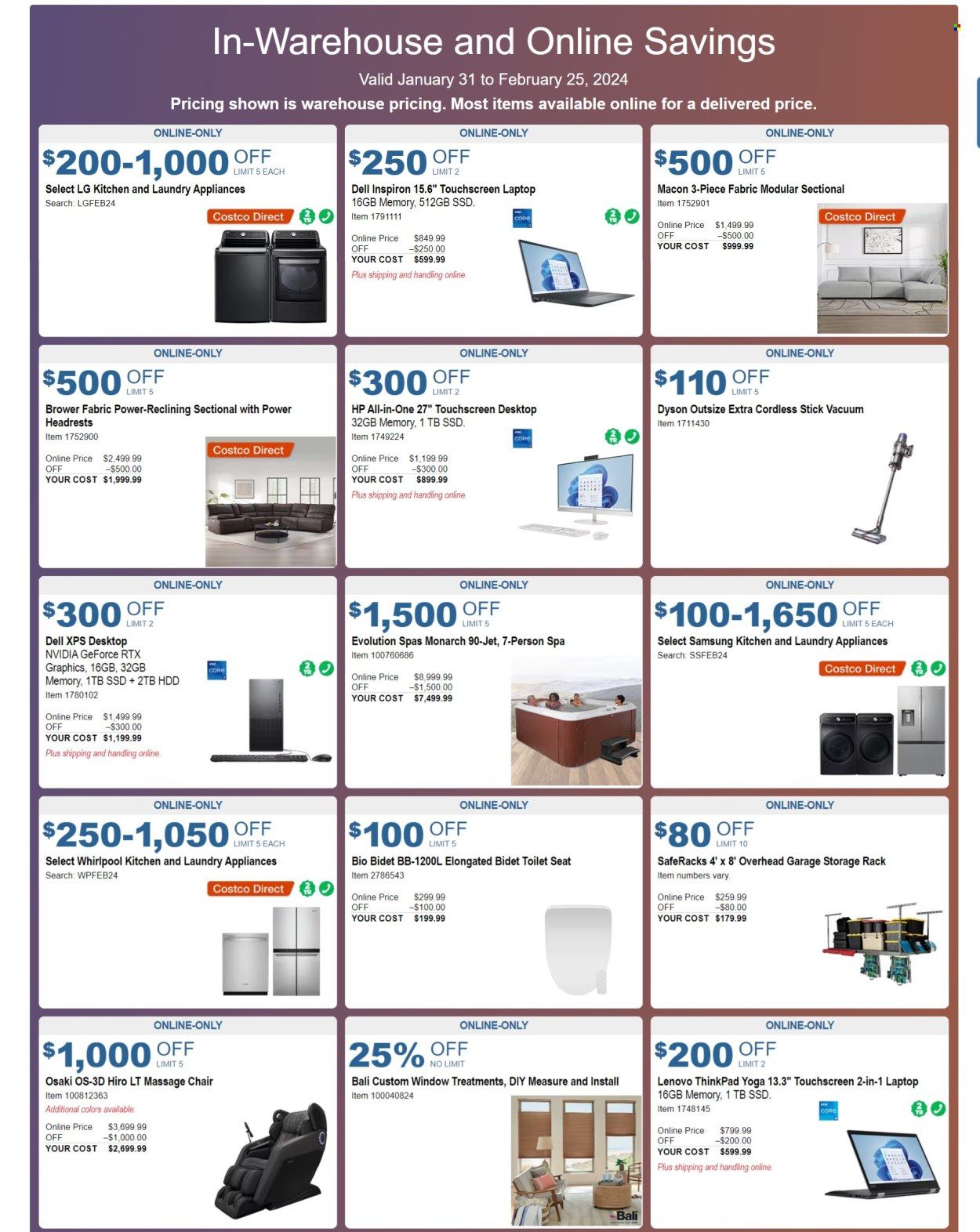 Costco Weekly Ad Flyer Specials January 31 to February 25, 2024