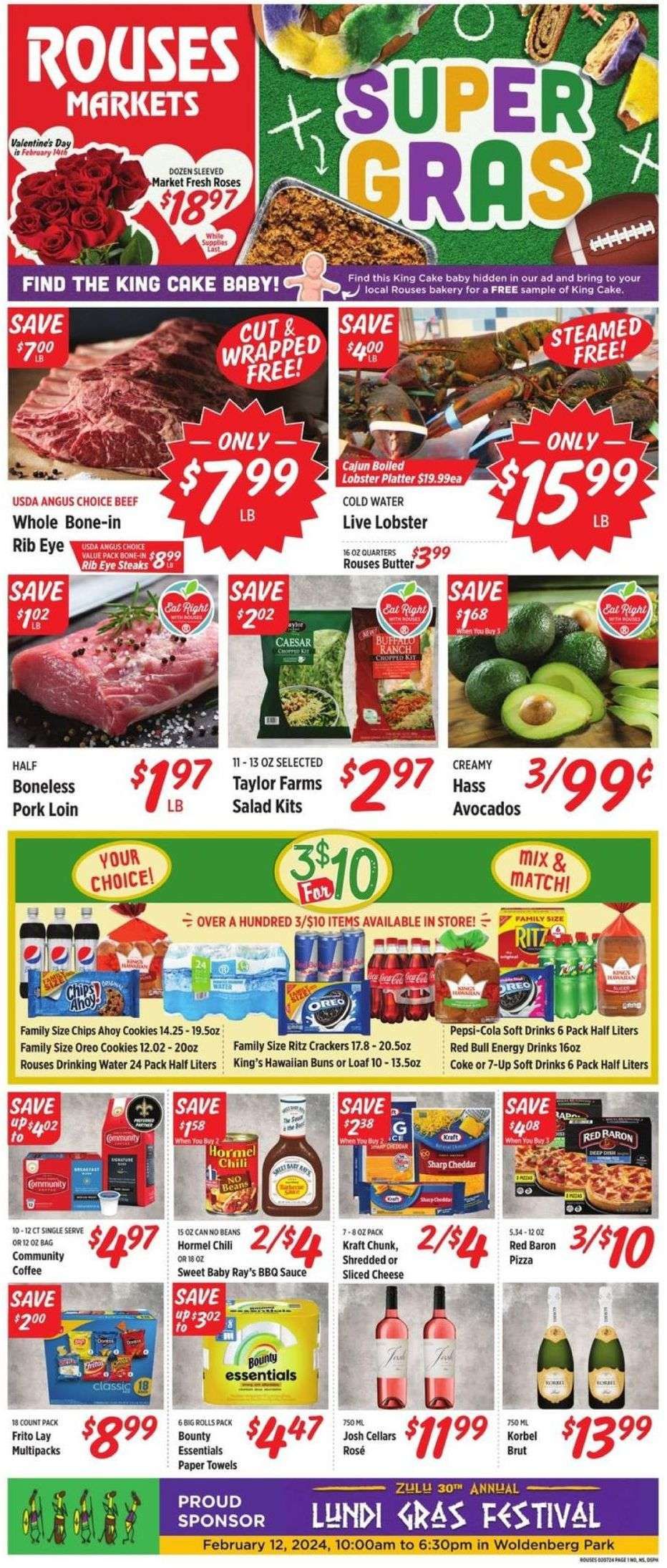 Rouses Markets (LA) Weekly Ad Flyer Specials February 7 to February 14, 2024