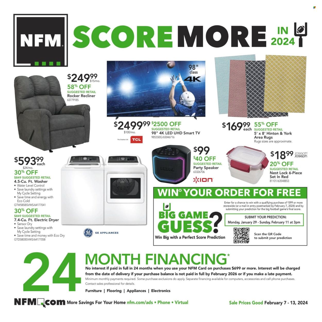 Nebraska Furniture Mart (IA, KS, NE, TX) Weekly Ad Flyer Specials February 7 to February 13, 2024