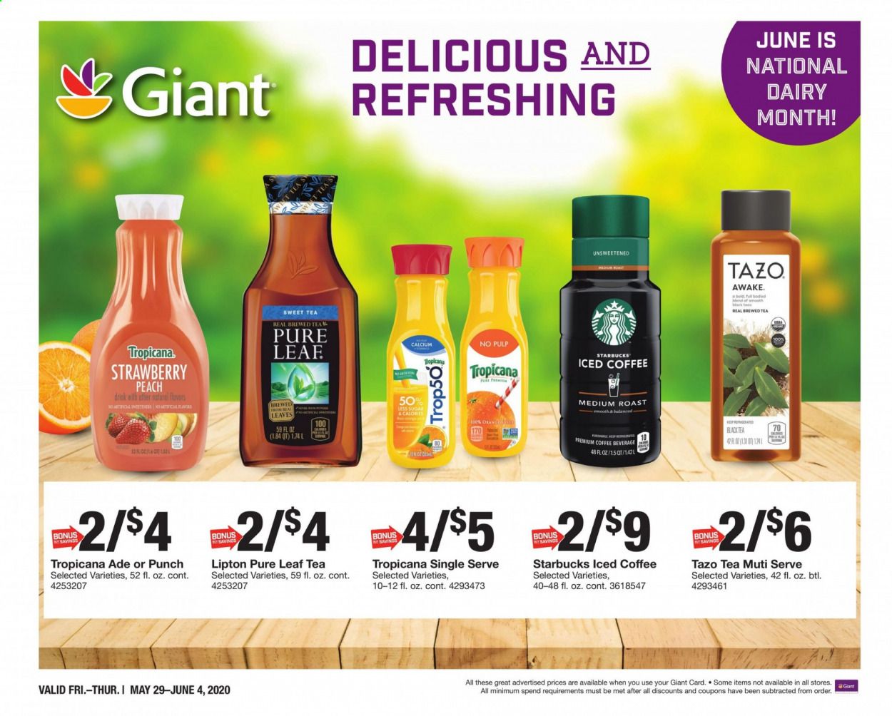 Giant Food Weekly Ad & Flyer May 29 to June 4