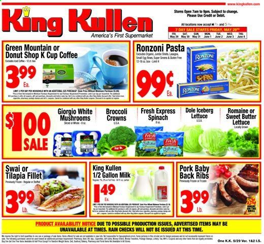 King Kullen Weekly Ad & Flyer May 29 to June 4