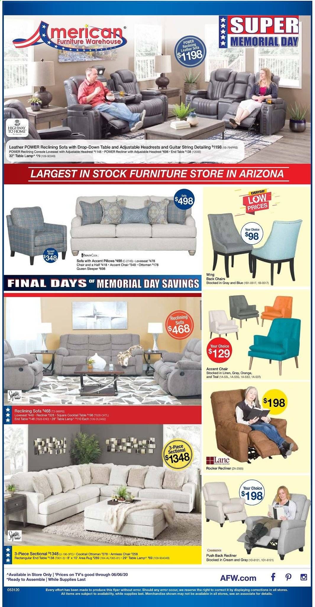 American Furniture Warehouse Weekly Ad & Flyer May 31 to June 6