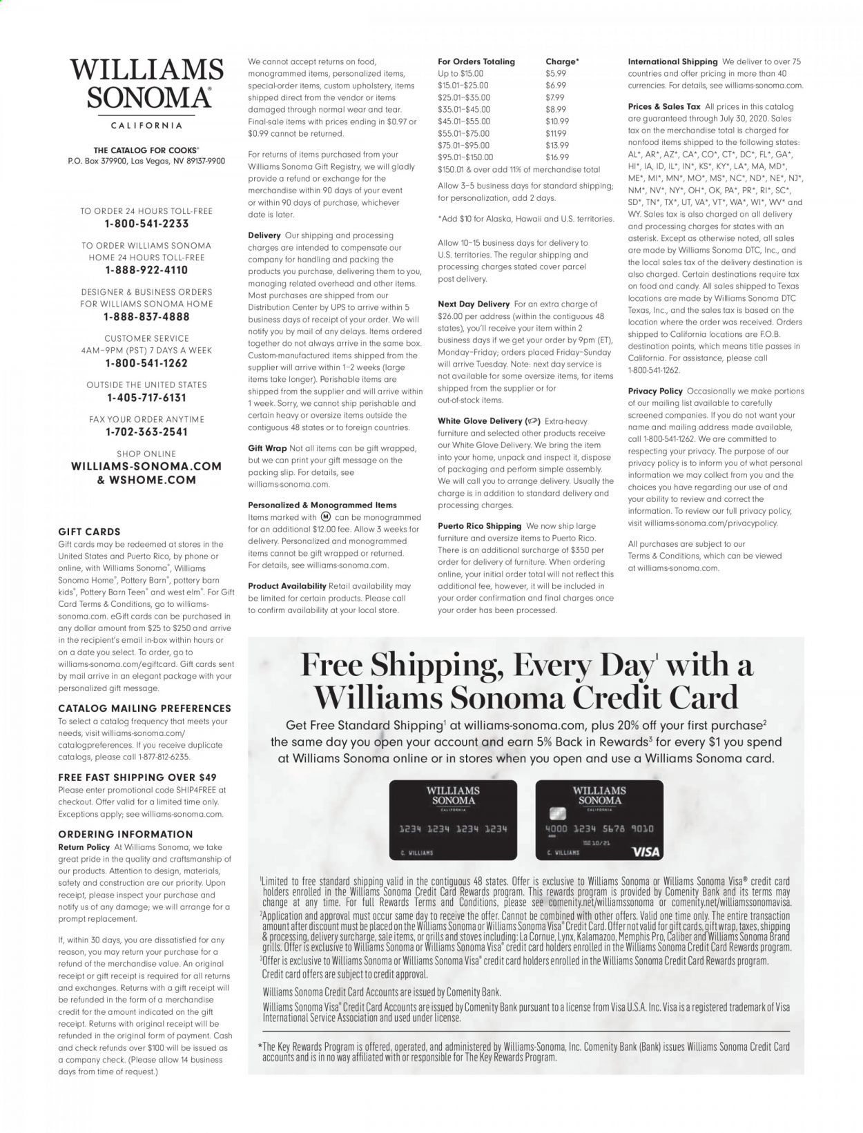 Williams-Sonoma Weekly Ad & Flyer June 1 to 30