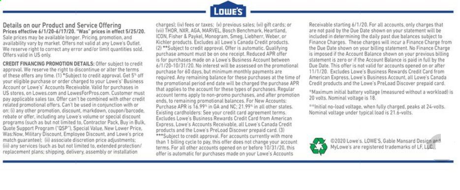 Lowe's Weekly Ad & Flyer June 1 to 17