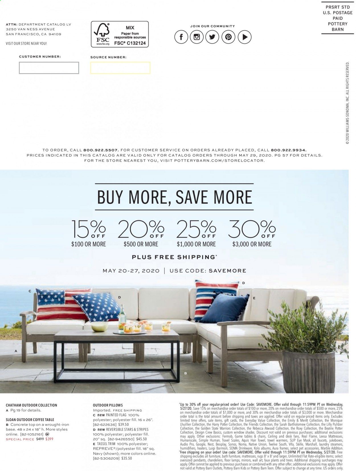 Pottery Barn Weekly Ad & Flyer June 3 to 17