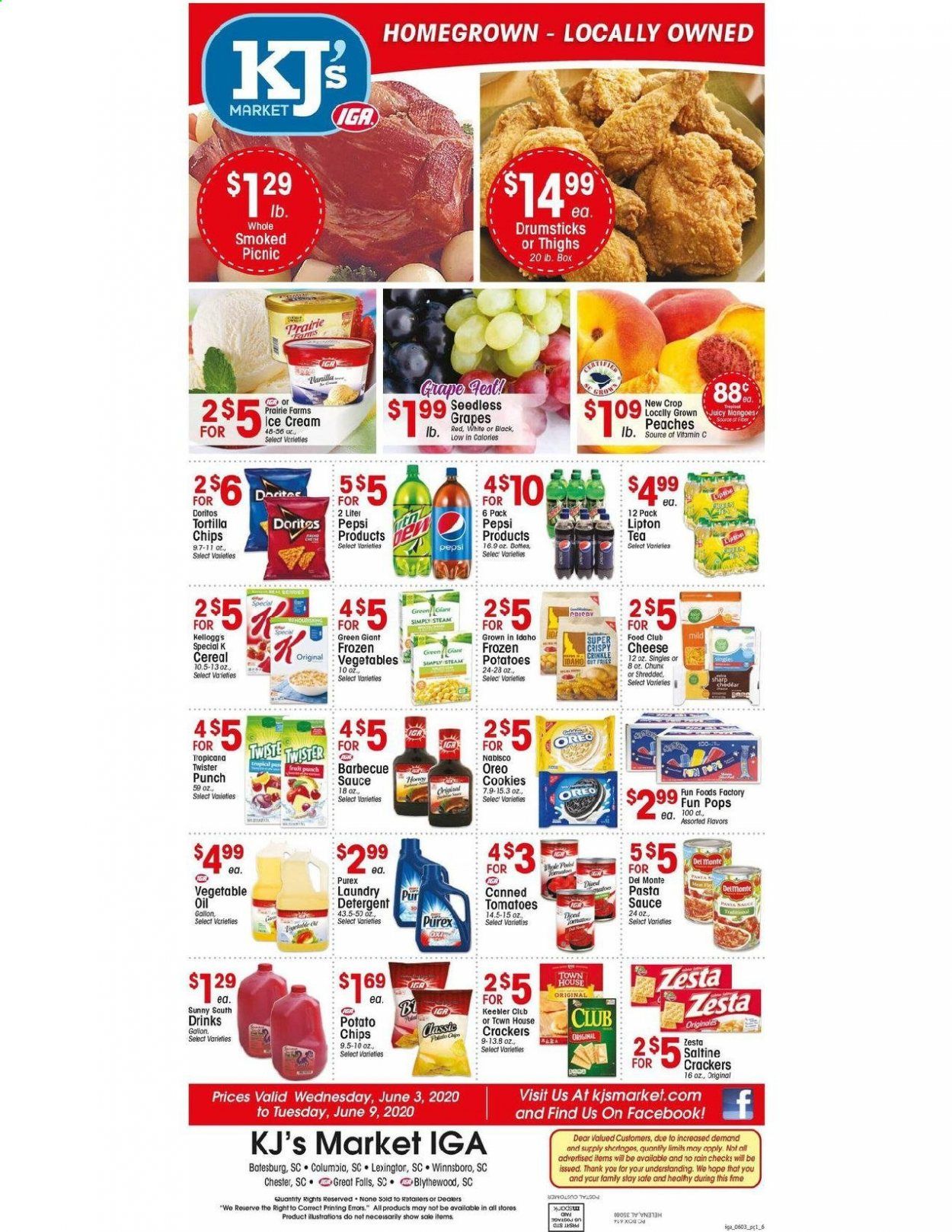 KJ´s Market Weekly Ad & Flyer June 3 to 9