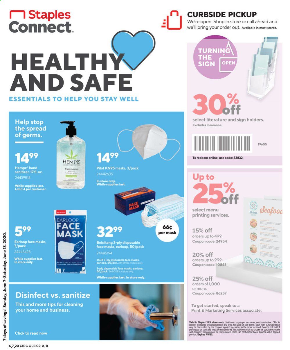 Staples Weekly Ad & Flyer June 7 to 13