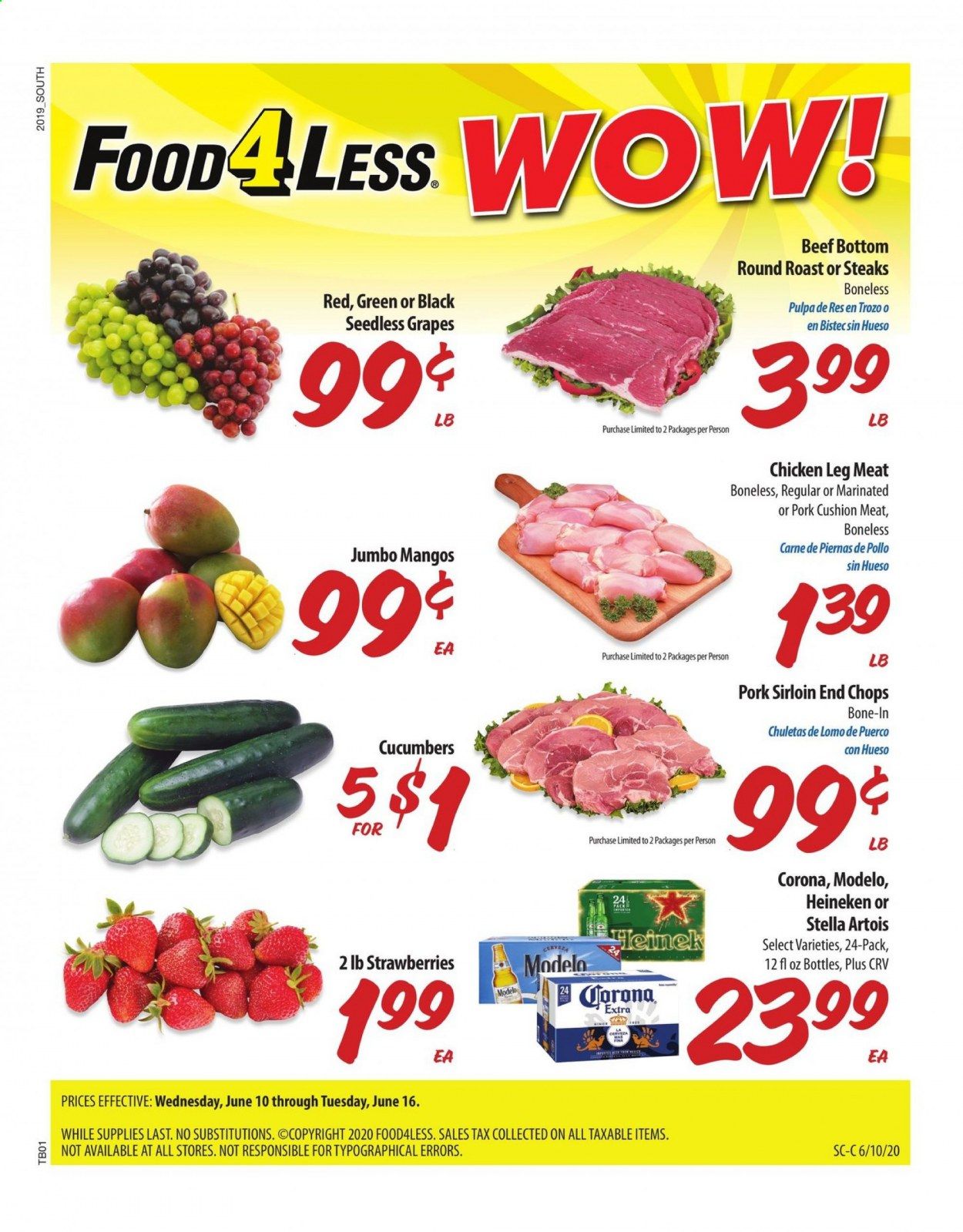 Food 4 Less Weekly Ad & Flyer June 10 to 16