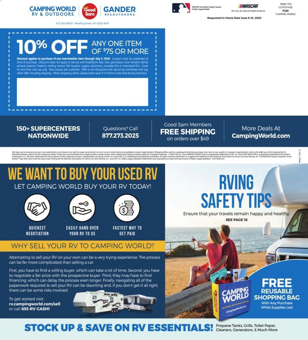 Camping World Weekly Ad & Flyer June 8 to July 5