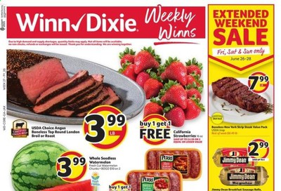Winn Dixie Weekly Ad & Flyer June 24 to 30
