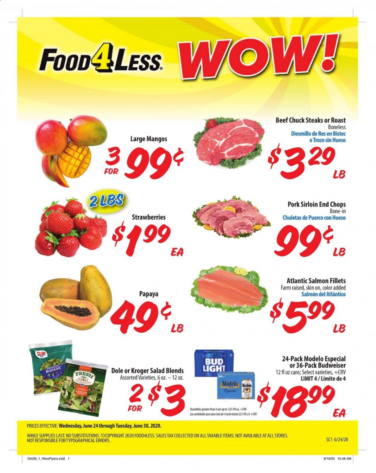 Food 4 Less Weekly Ad & Flyer June 24 to 30