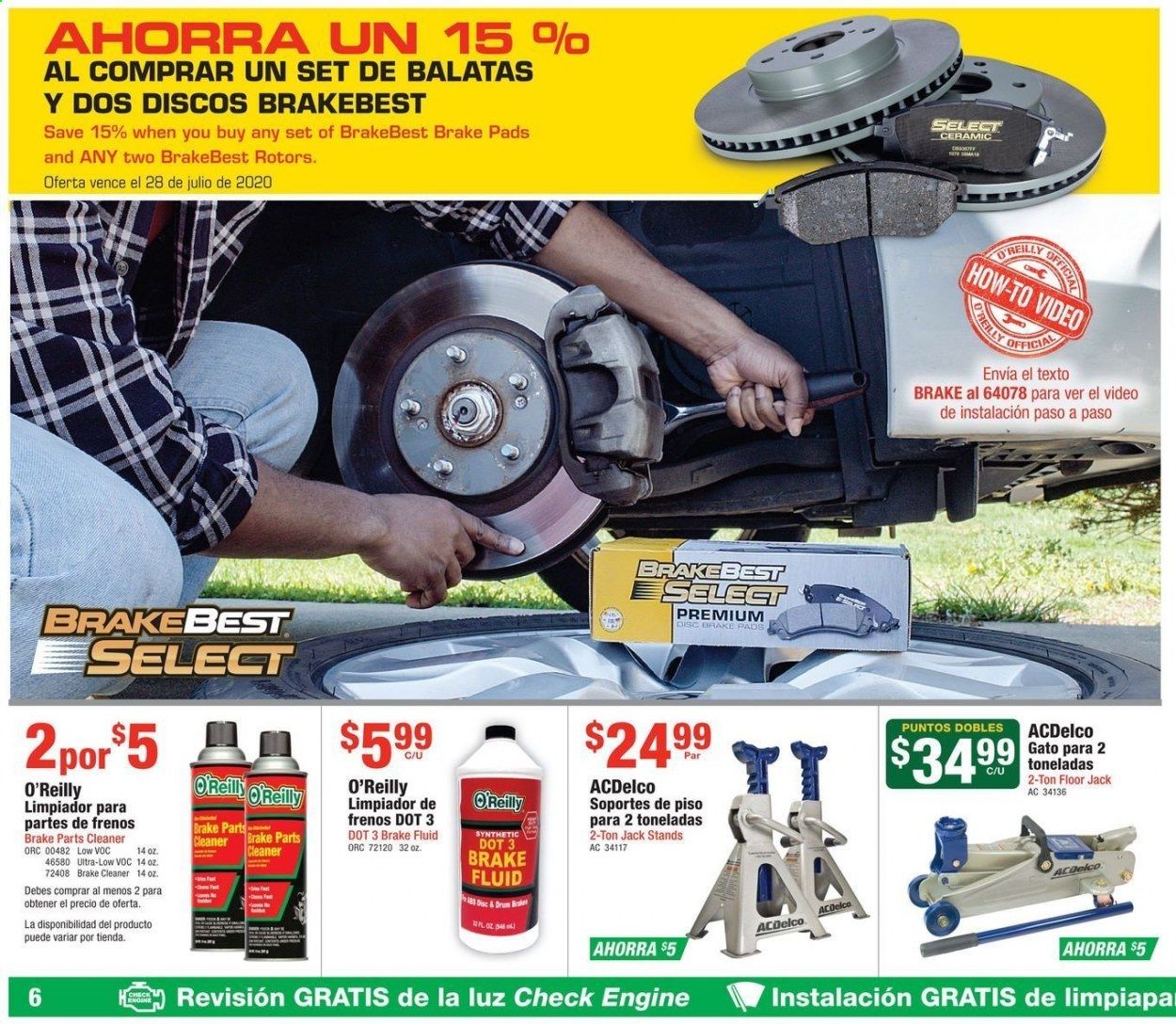 O'Reilly Auto Parts (ES) Weekly Ad & Flyer June 24 to July 28
