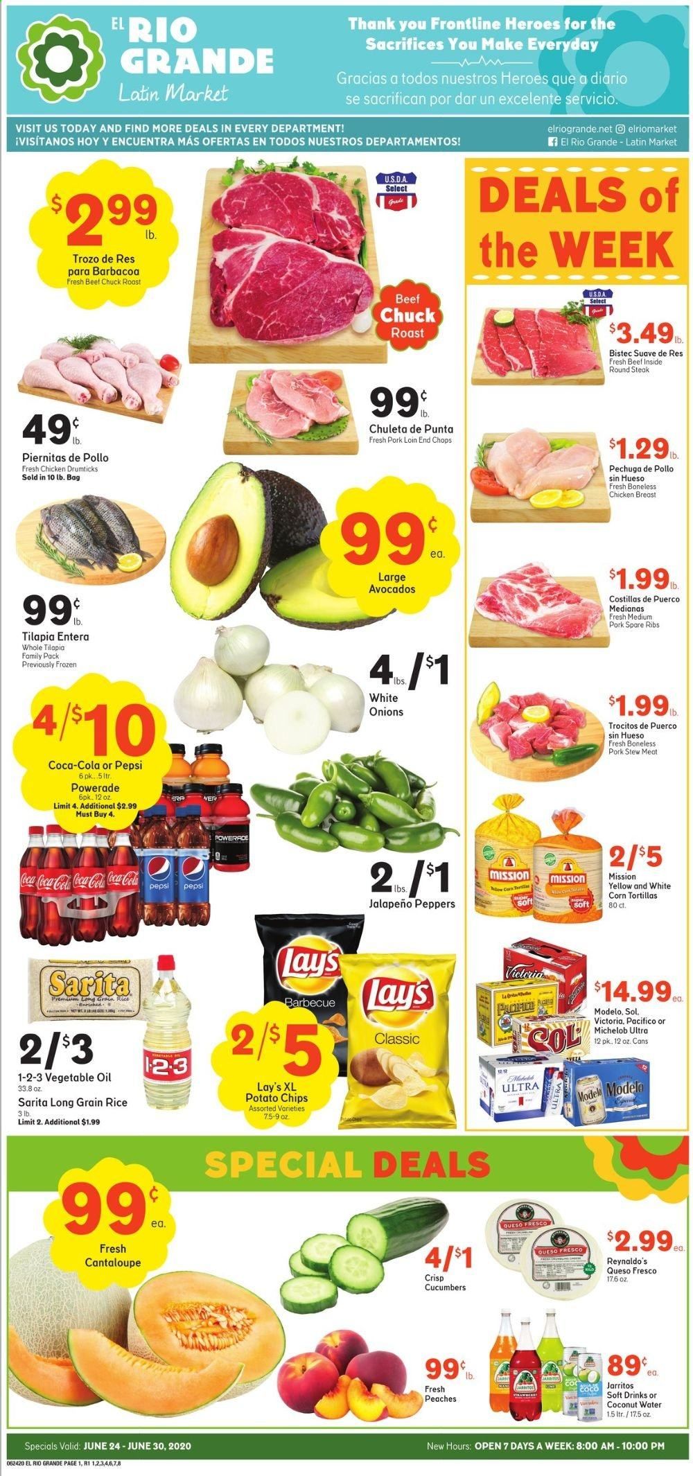 El Rio Grande Weekly Ad & Flyer June 24 to 30