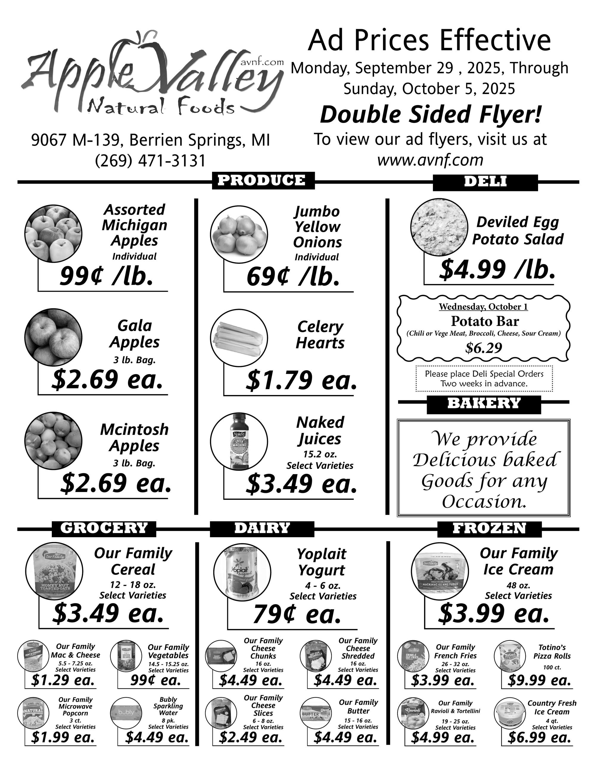 Apple Valley Natural Foods Weekly Ad September 29 - October 5, 2026