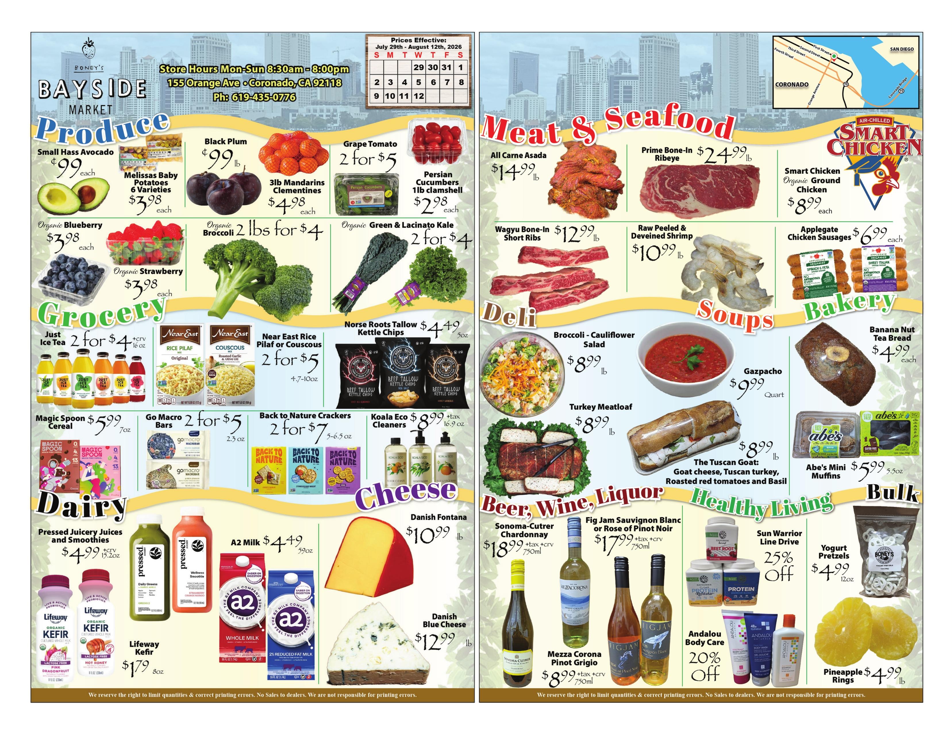 Boney’s Bayside Market (Chula Vista–San Diego Area, CA) Weekly Ad August 5 - 12, 2026