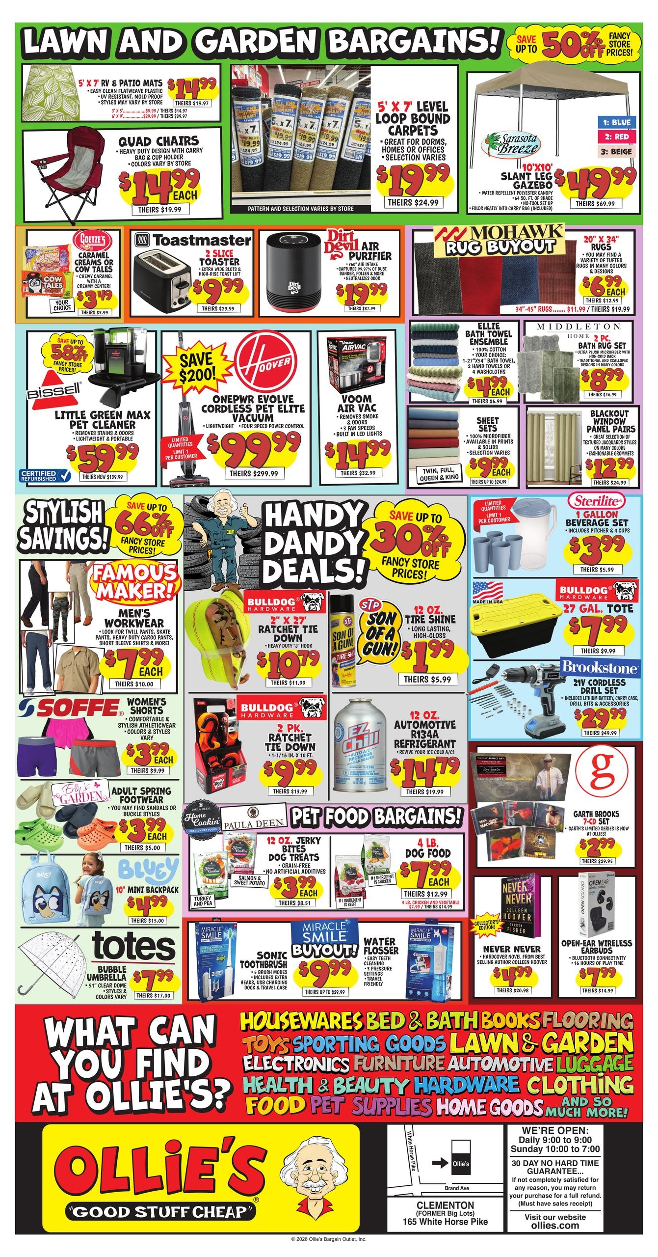 Ollie's Bargain Outlet (Philadelphia–Levittown Area, NJ–PA) Clementon, NJ - Grand Opening Weekly Ad August 12 - 31, 2026