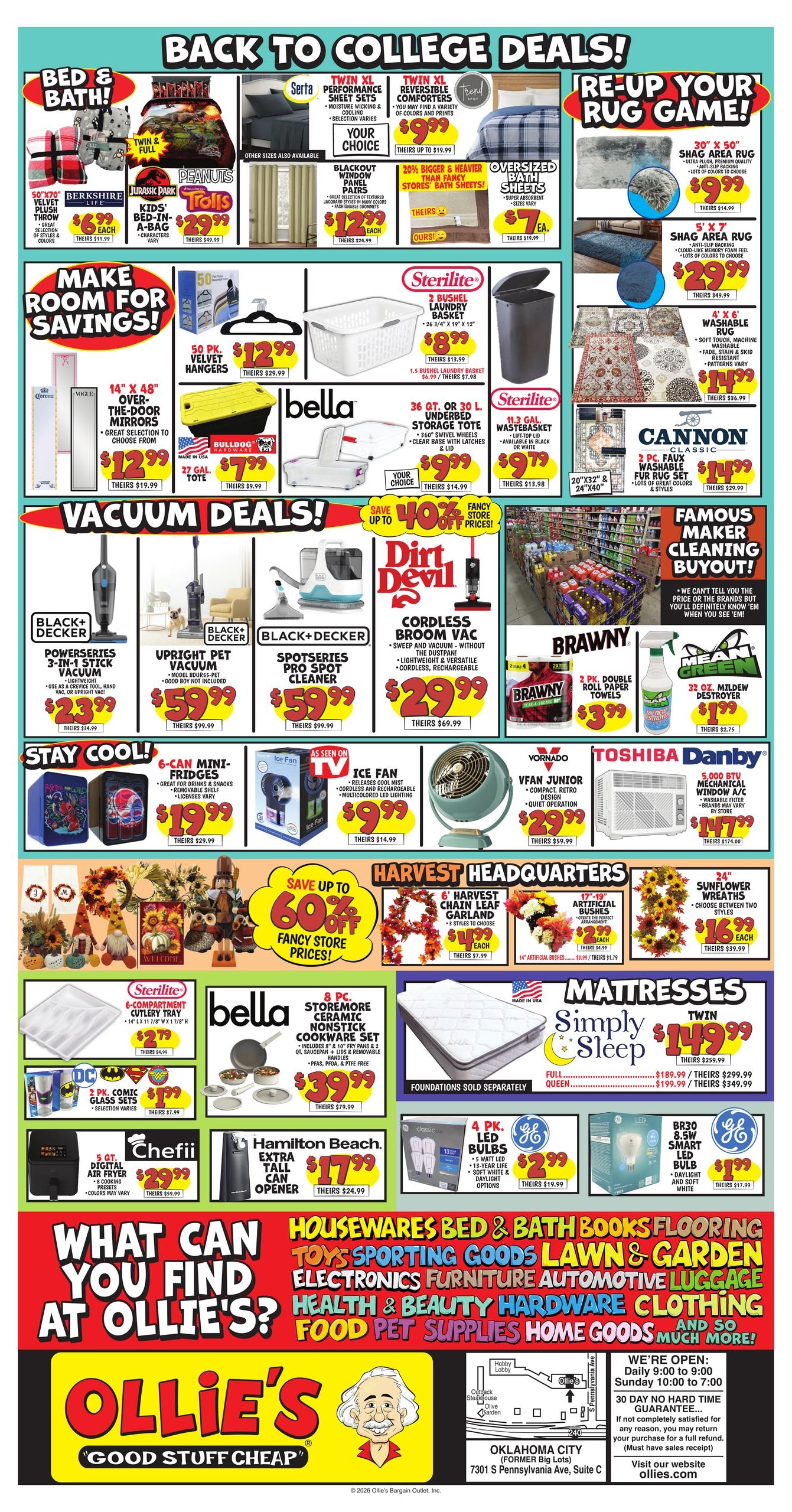 Ollie's Bargain Outlet (Edmond–Norman Area, OK) OKC S Penn Ave, OK - Grand Opeing Weekly Ad August 5 - 24, 2026
