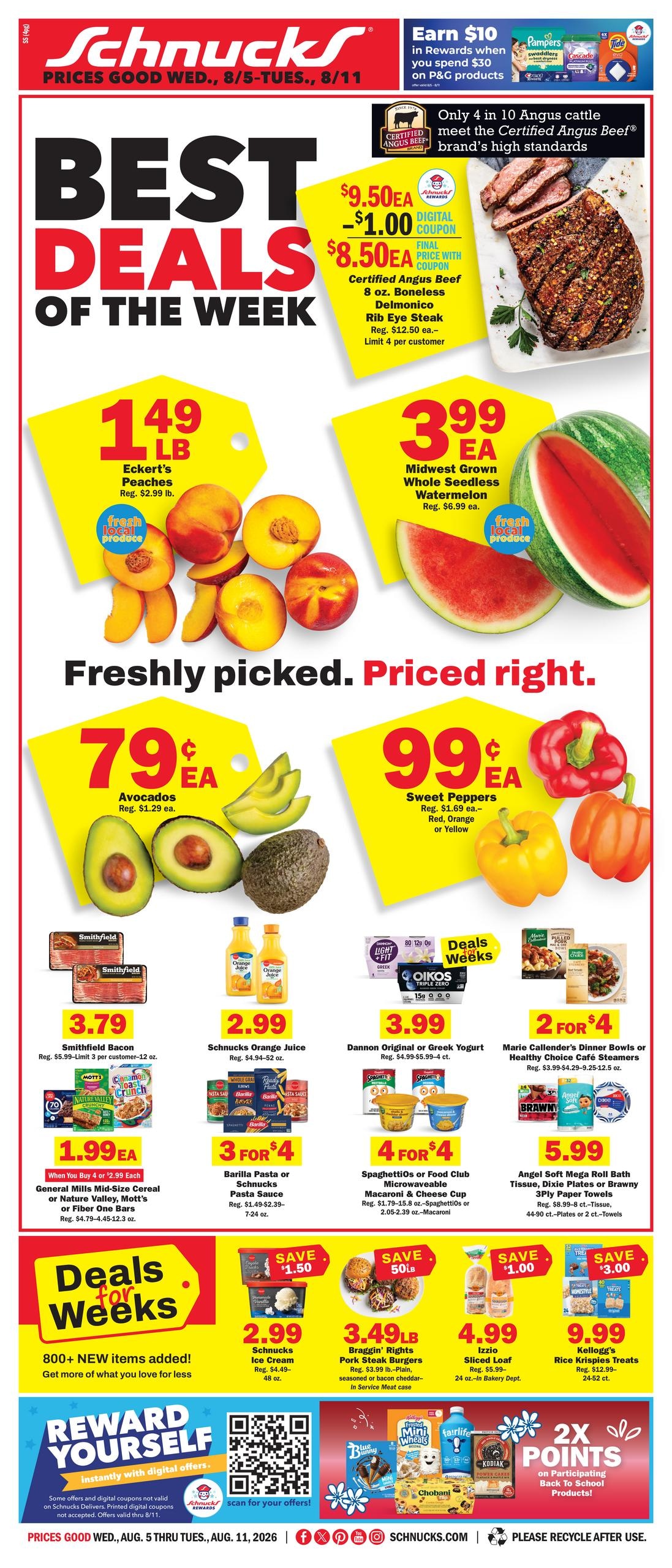 Schnucks (Springfield Area, IL) Weekly Print Weekly Ad August 5 - 11, 2026