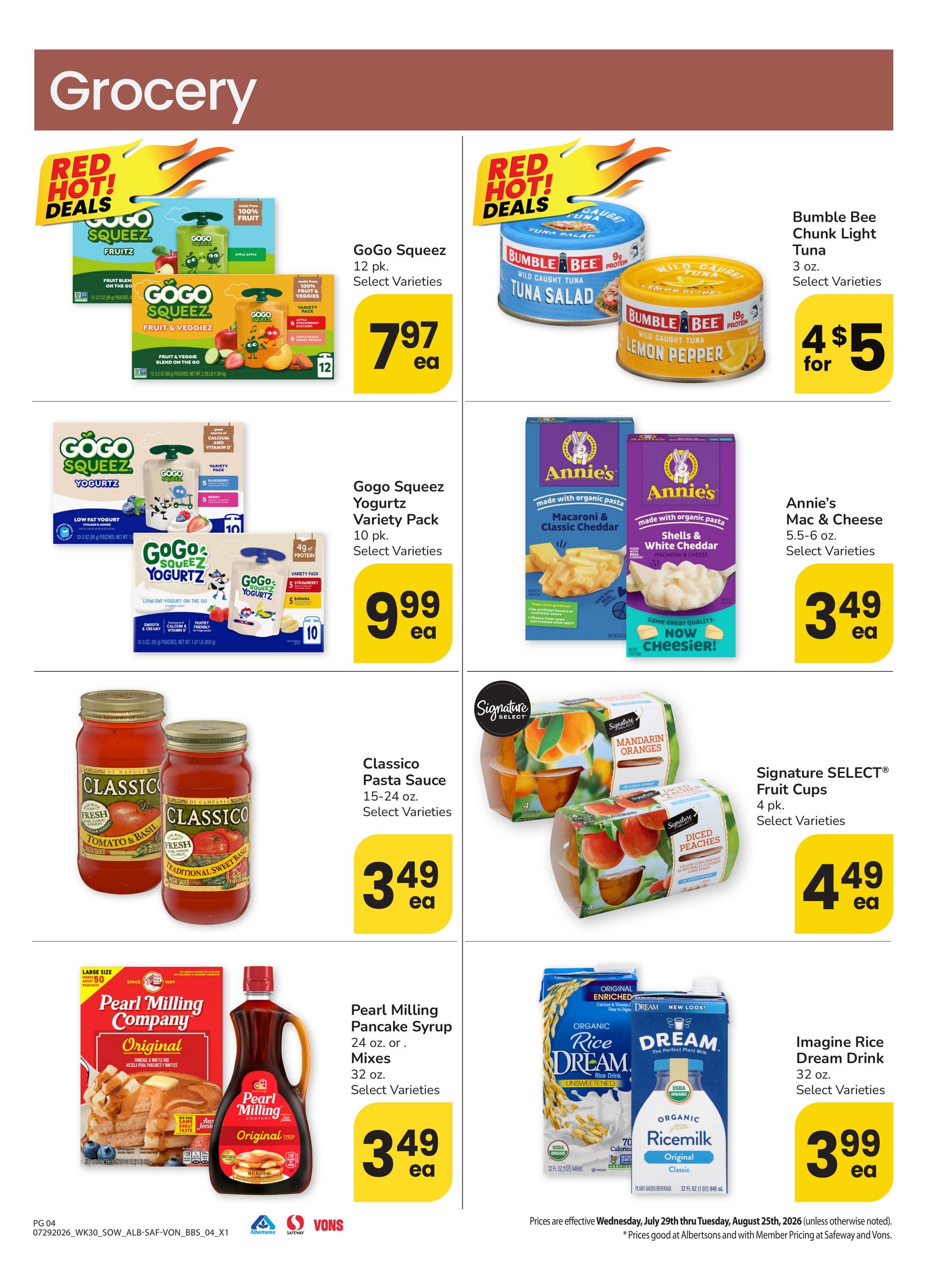 Albertsons (AZ, NM, NV, TX, UT) Big Book of Savings Weekly Ad July 29 - August 25, 2026