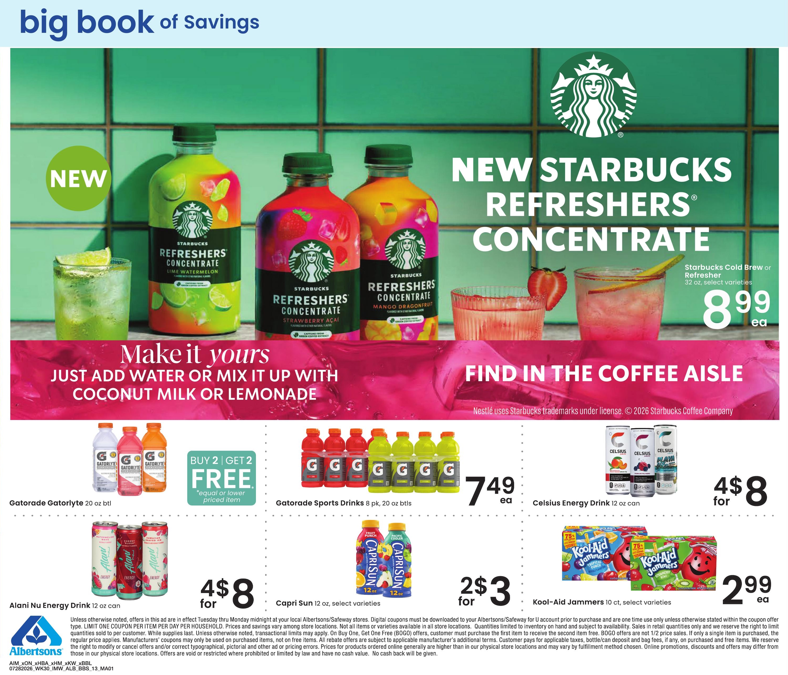 Albertsons (ID, MT, ND, NV, OR, WY) Big Book of Savings Weekly Ad July 28 - August 24, 2026