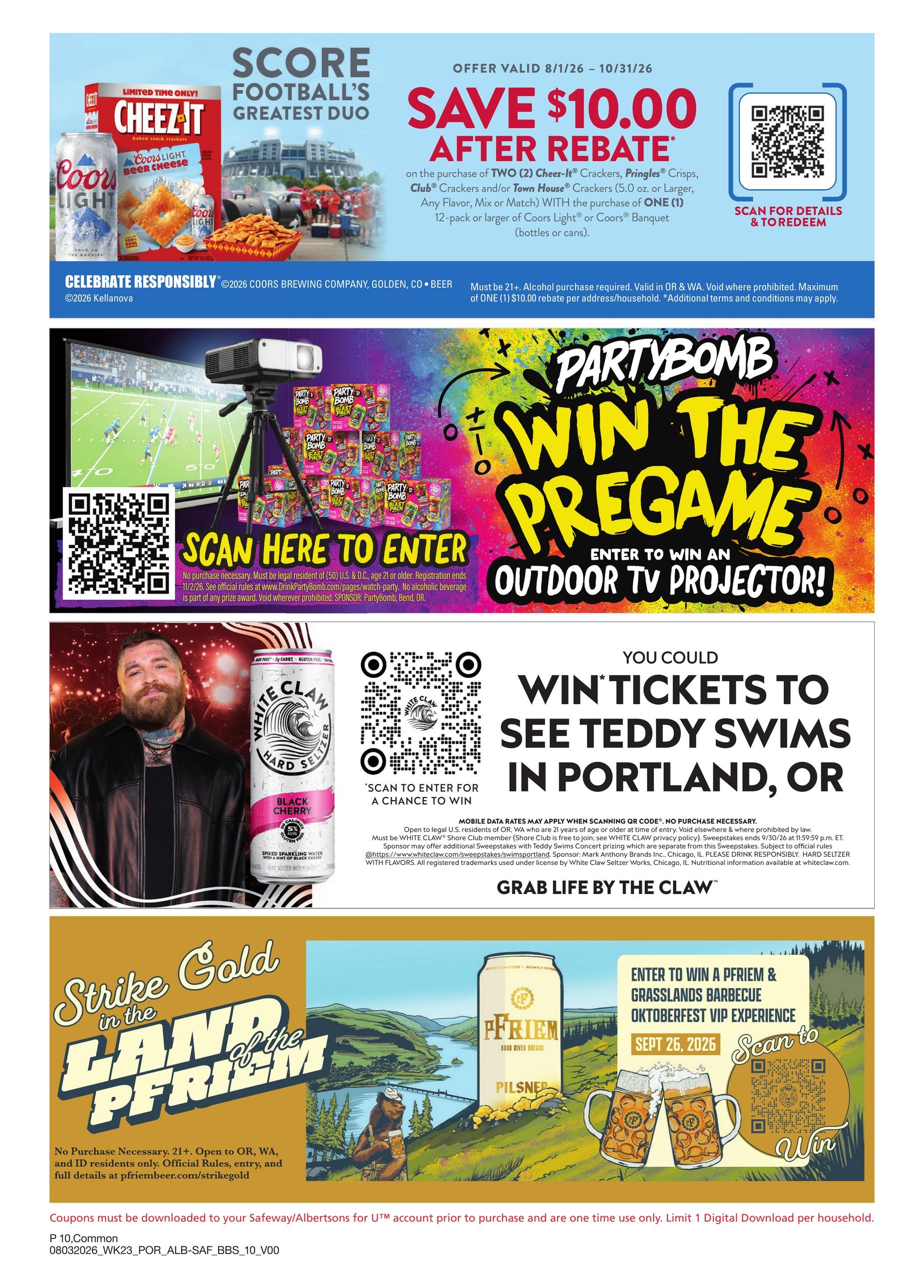 Albertsons (OR, WA) Big Book of Savings Weekly Ad August 3 - 30, 2026