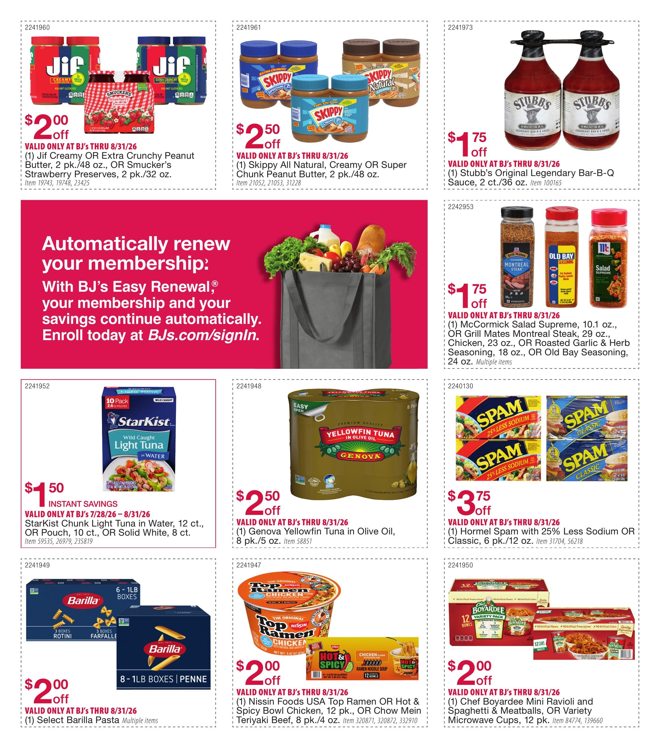 BJ's Wholesale Club Smart Saver Weekly Ad July 28 - August 31, 2026