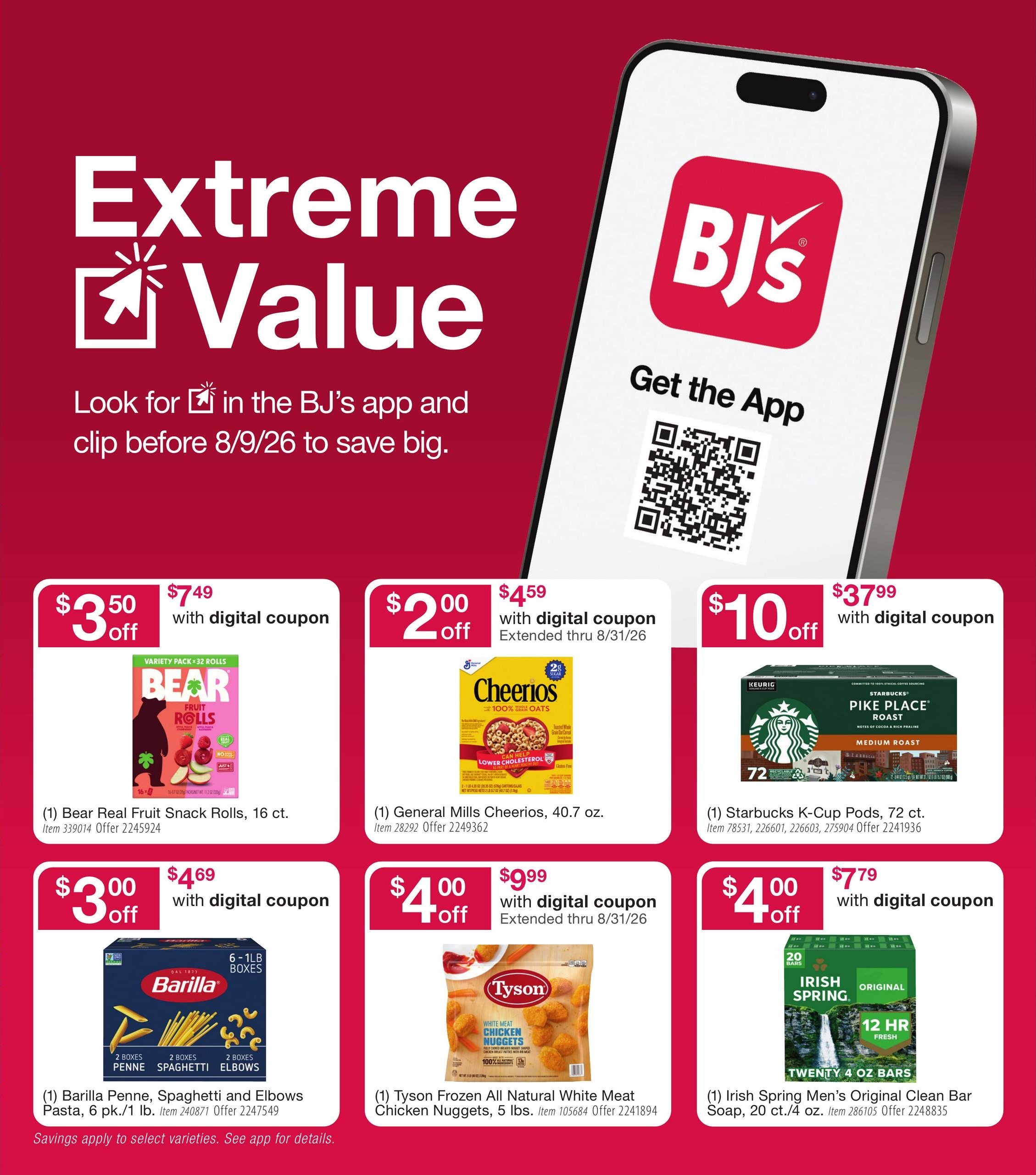 BJ's Wholesale Club Smart Saver Weekly Ad July 28 - August 31, 2026