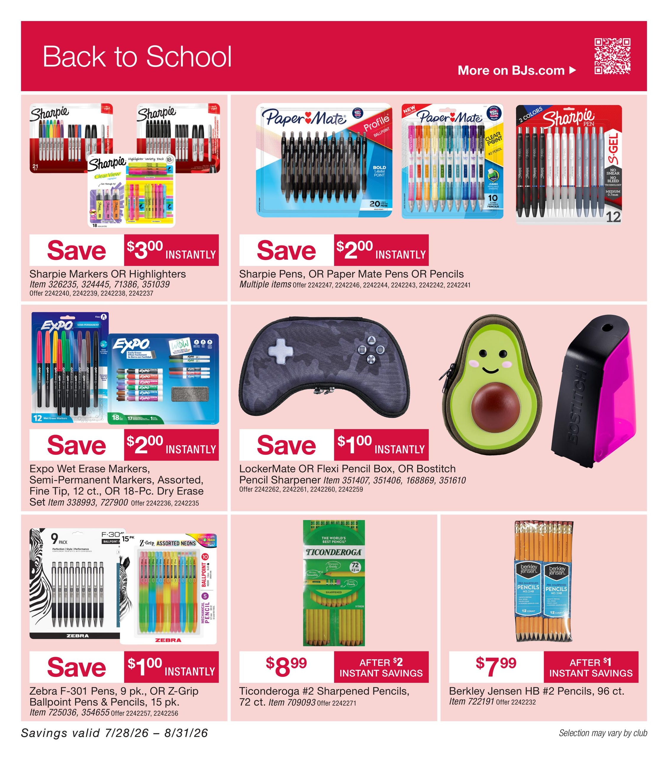 BJ's Wholesale Club Smart Saver Weekly Ad July 28 - August 31, 2026